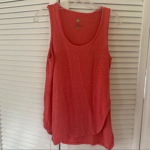 100% Linen Dakini High Low Hem Tank Top, L